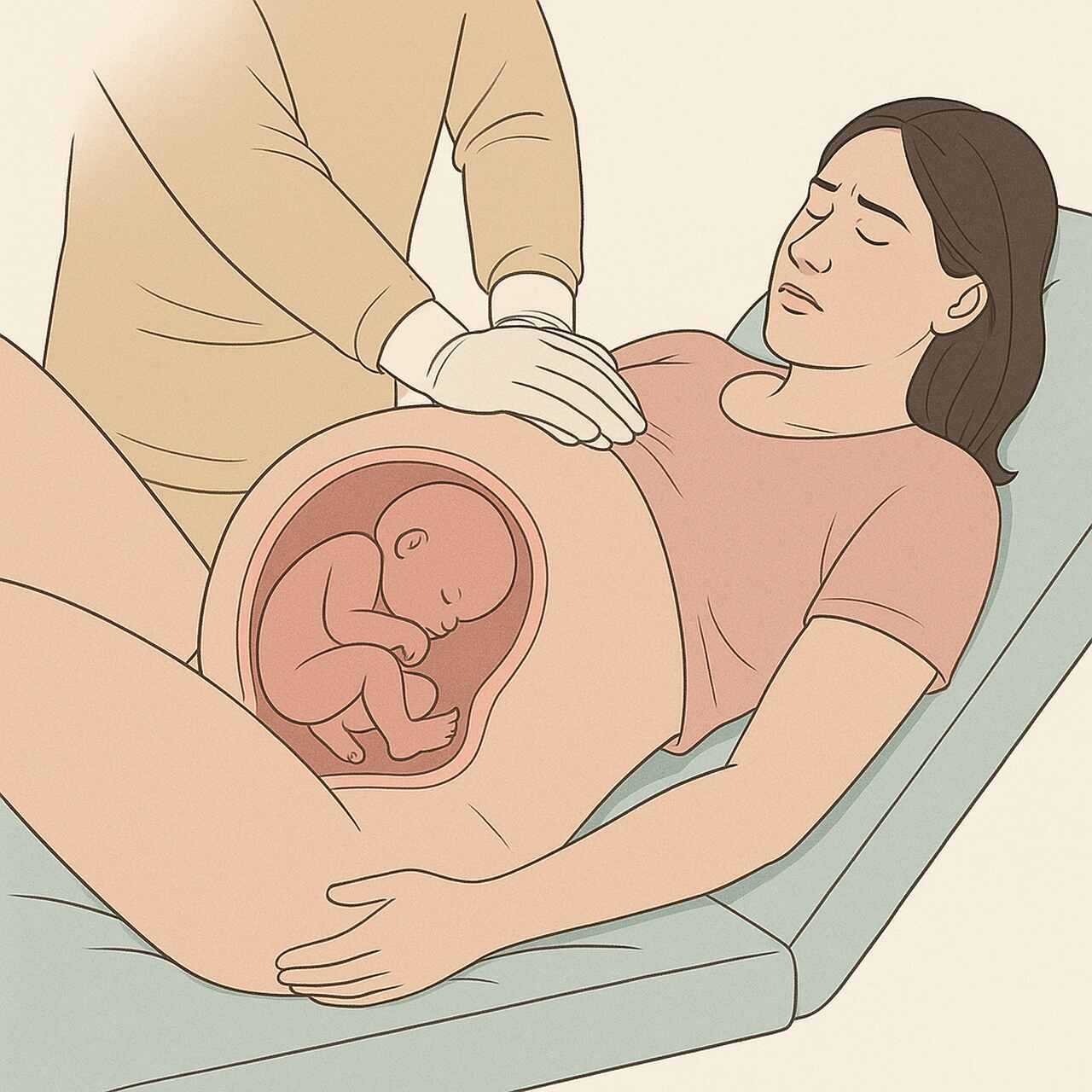 Empurrar a barriga da mulher durante o parto Você sabia que isso é proibido